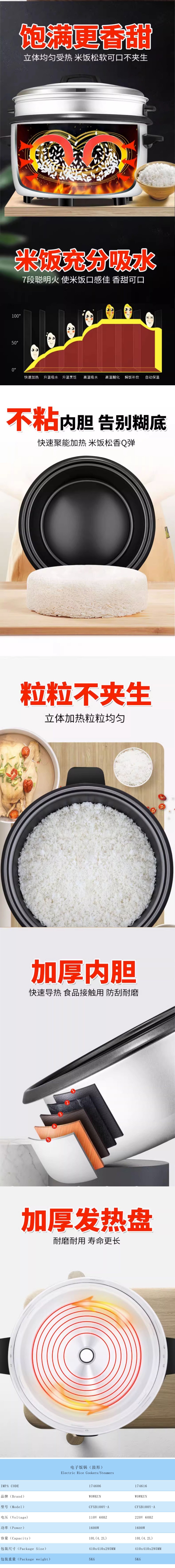 電子飯鍋鼓形（10L）