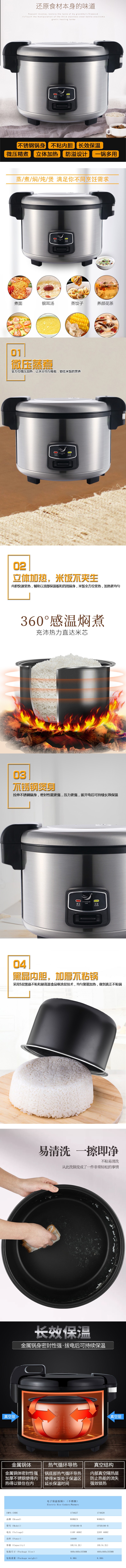 電子保溫飯鍋（不銹鋼）