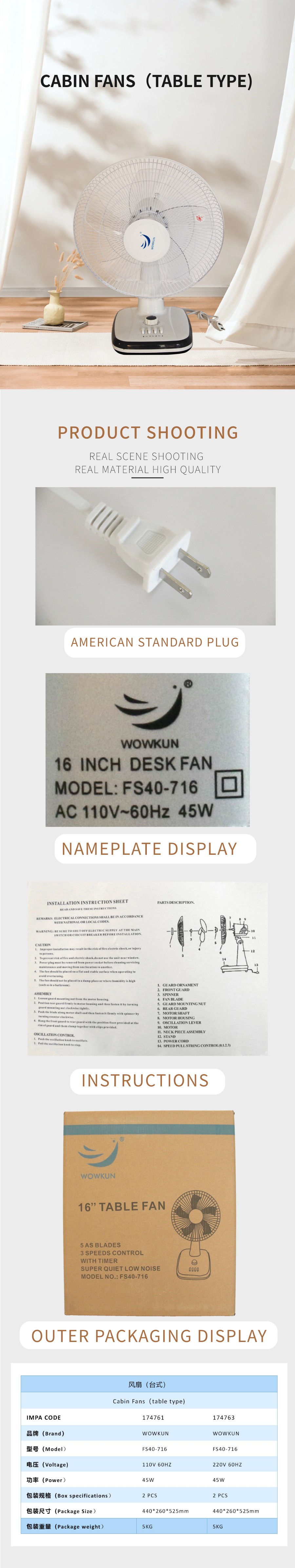 風(fēng)扇臺(tái)式110V（英）